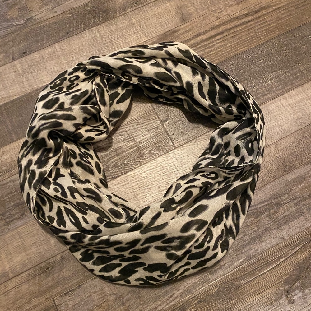 Leopard print infinity scarf